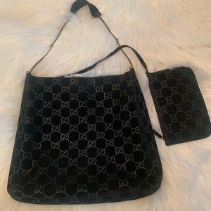 Gucci black suede bag